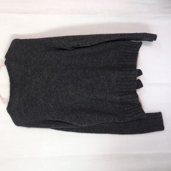 AG by Aquagirl Charcoal Grey Pale Pink Snap Front Cardigan Size Medium - Picture 4 of 4